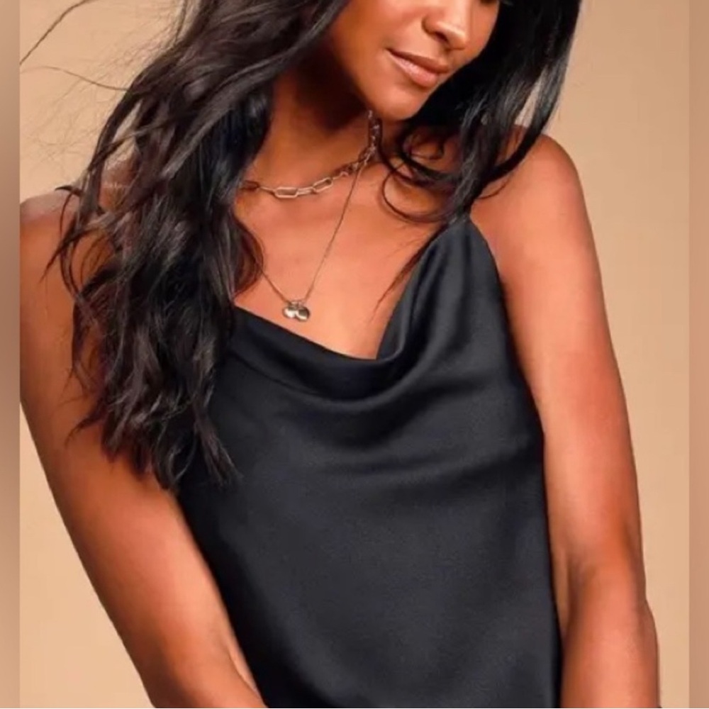 Abercrombie & Fitch Black Satin Top